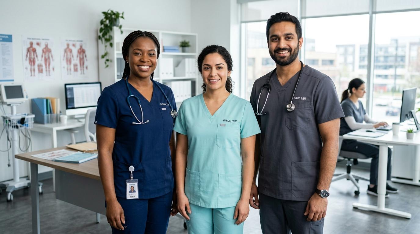 Diverse team of PN Support Care professionals